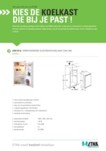 Product informatie ETNA koelkast inbouw EEK151A