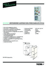 Product informatie ETNA koelkast inbouw KCS5178NF