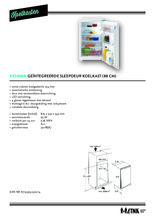 Product informatie ETNA koelkast inbouw KKS8088