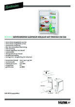 Product informatie ETNA koelkast inbouw KVS50102