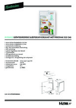 Product informatie ETNA koelkast inbouw KVS50122