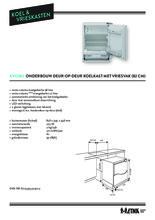 Product informatie ETNA koelkast onderbouw KVO282