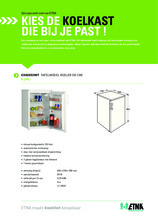 Product informatie ETNA koelkast tafelmodel EKK0853WIT