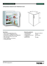 Product informatie ETNA koelkast tafelmodel KVV655WIT
