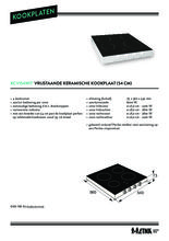Product informatie ETNA kookplaat keramisch KCV154WIT