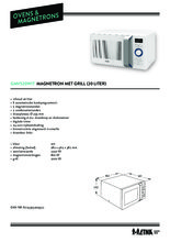 Product informatie ETNA magnetron met grill wit GMV520WIT