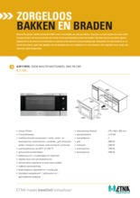 Product informatie ETNA oven rvs inbouw A3911RVS