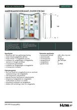 Product informatie ETNA side-by-side koelkast zilver AKV177ZIL