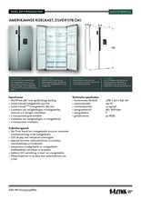Product informatie ETNA side-by-side koelkast zilver AKV378WZIL