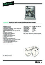 Product informatie ETNA vaatwasser inbouw VW647RVS
