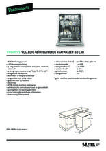 Product informatie ETNA vaatwasser inbouw VW649RVS