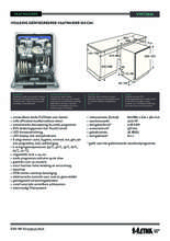Product informatie ETNA vaatwasser inbouw VW738M