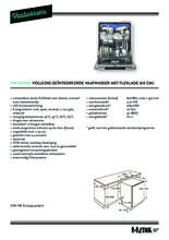 Product informatie ETNA vaatwasser inbouw VW742RVS