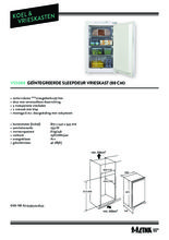 Product informatie ETNA vrieskast inbouw VS5088