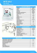 Product informatie INDESIT koelkast onderbouw IN TS 1612