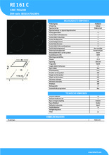 Product informatie INDESIT kookplaat keramisch RI 161 C