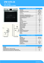 Product informatie INDESIT oven inbouw IFW 55Y4 IX