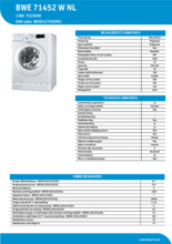 Product informatie INDESIT wasmachine BWE 71452 W NL