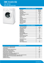 Product informatie INDESIT wasmachine IWC 51451 EU