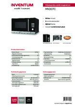 Product informatie INVENTUM combi/magnetron MN307C