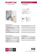 Product informatie INVENTUM koelkast inbouw IKK0881S