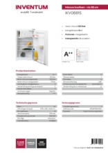 Product informatie INVENTUM koelkast inbouw IKV0881S