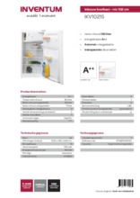 Product informatie INVENTUM koelkast inbouw IKV1021S