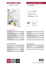 Product informatie INVENTUM koelkast inbouw IKV1221S