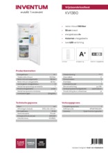 Product informatie INVENTUM koelkast wit KV1380