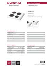 Product informatie INVENTUM kookplaat vrijstaand elektrisch VKE6010WIT