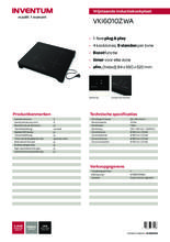 Product informatie INVENTUM kookplaat vrijstaand inductie zwart VKI6010ZWA