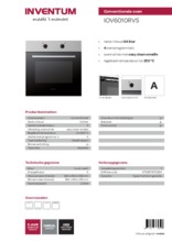 Product informatie INVENTUM oven inbouw IOV6010RVS