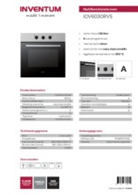 Product informatie INVENTUM oven inbouw IOV6030RVS