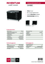 Product informatie INVENTUM oven vrijstaand OV185C