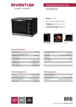 Product informatie INVENTUM oven vrijstaand OV305CS