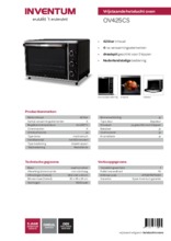 Product informatie INVENTUM oven vrijstaand OV425CS