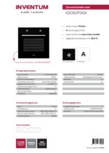 Product informatie INVENTUM oven zwart inbouw IOC6070GK