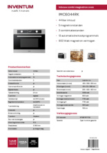 Product informatie Inventum combi-magnetron inbouw IMC6044RK