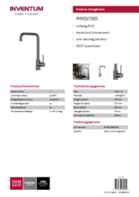 Product informatie Inventum keukenkraan inbouw IMK501BS