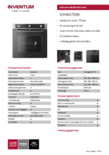 Product informatie Inventum oven inbouw IOH6072RK