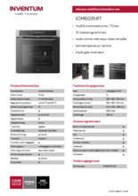 Product informatie Inventum oven inbouw IOM6035RT