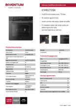 Product informatie Inventum oven inbouw IOM6272BK