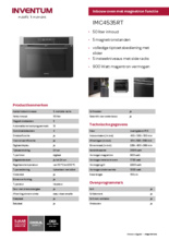 Product informatie Inventum oven met magnetron inbouw IMC4535RT