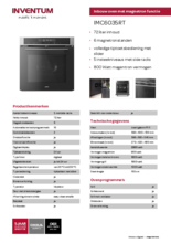 Product informatie Inventum oven met magnetron inbouw IMC6035RT