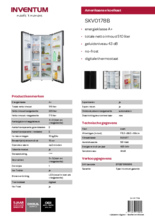 Product informatie Inventum side-by-side koelkast SKV0178B
