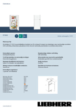 Product informatie LIEBHERR koelkast CT2131-21