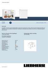 Product informatie LIEBHERR koelkast barmodel TX1021-22