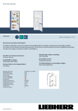 Product informatie LIEBHERR koelkast blauw CUfb 2831-22