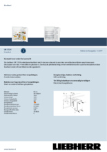 Product informatie LIEBHERR koelkast onderbouw UK1524-24