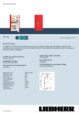 Product informatie LIEBHERR koelkast rood CUfr 2331-20